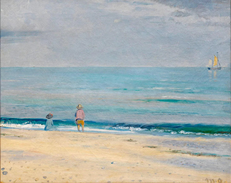 Niños en la playa. - Michael Peter Ancher