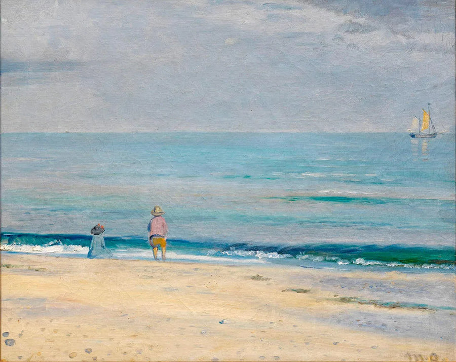 Niños en la playa. - Michael Peter Ancher