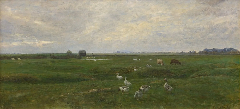Gansos junto a un lago. Retumban los truenos. Dragär, la isla de Amager - Viggo Johansen