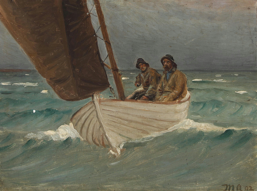 Los pescadores de Skagen regresan a casa. -Michael Peter Ancher