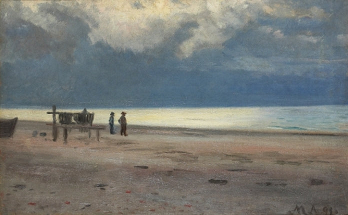 Pescadores en la playa. -Michael Peter Ancher
