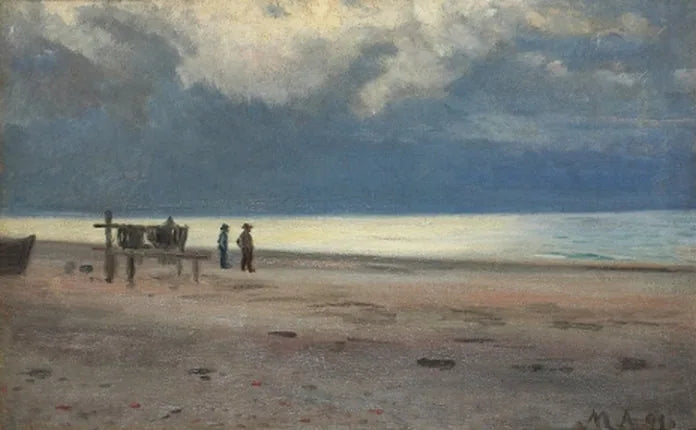 Pescadores en la playa. -Michael Peter Ancher