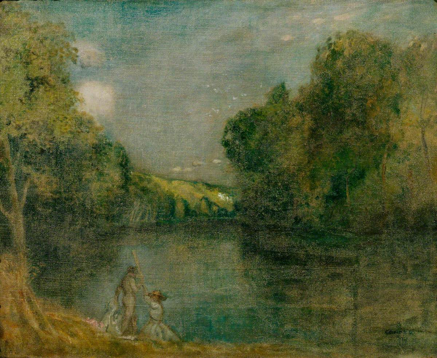 Personajes junto a un lago - Charles Conder