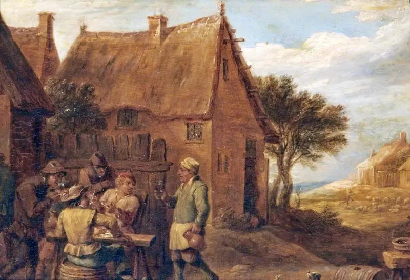 Un rustre frente a una taberna - David Teniers el Joven