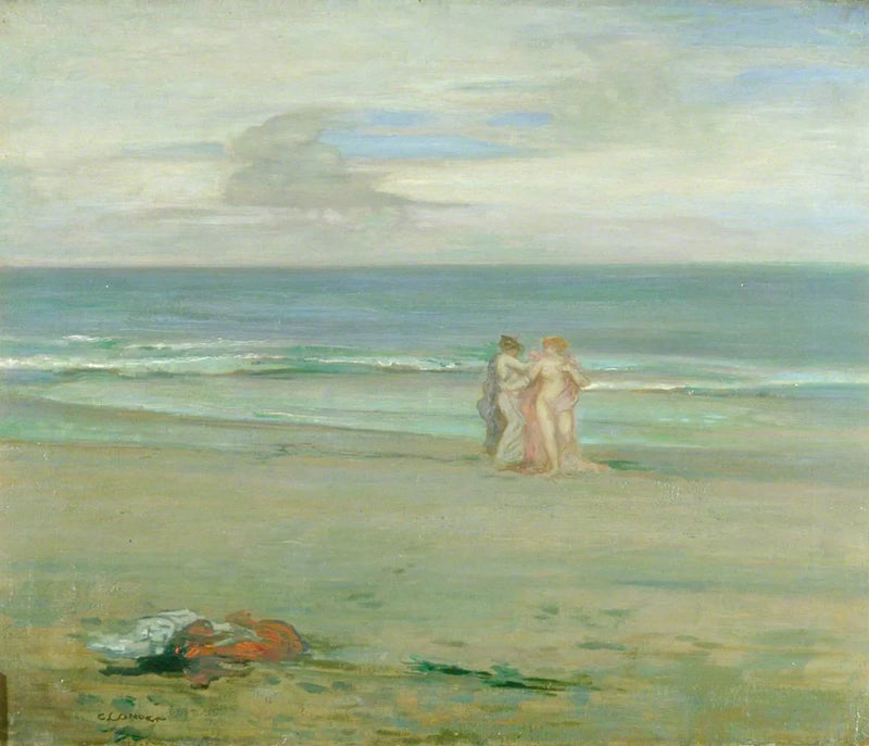 Siluetas en una playa - Charles Conder