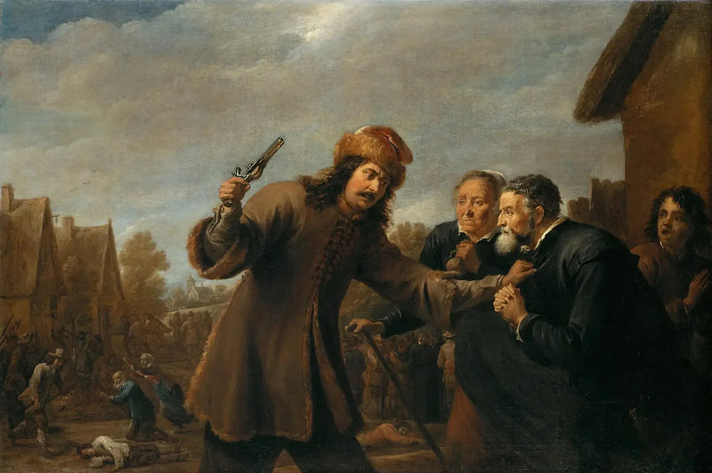 Soldados atacan un pueblo - David Teniers el Joven
