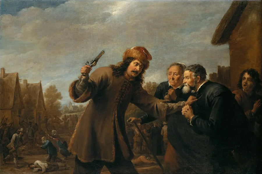 Soldados atacan un pueblo - David Teniers el Joven