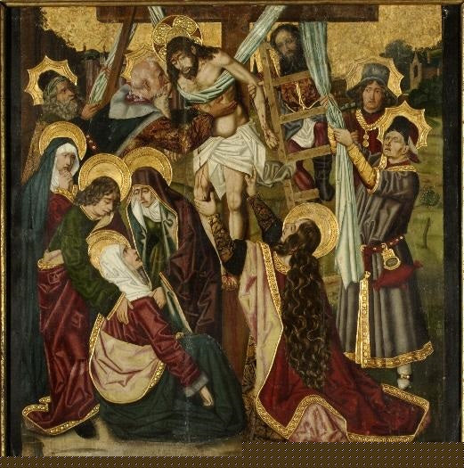 Descente de la Croix - Bartolomé Bermejo image 1 tableau peint à l’huile sur toile