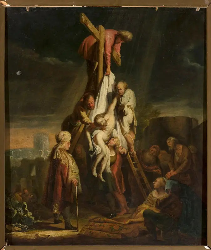 Descenso de la Cruz (Mateo 27:58–59; Marcos 15:45–46; Lucas 23:52–53; Juan 19:38) - Rembrandt