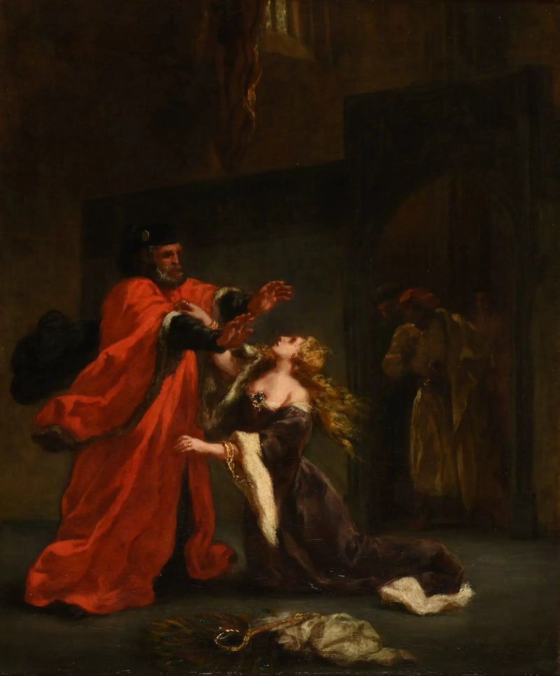 Desdémona maldecida por su padre - Eugène Delacroix