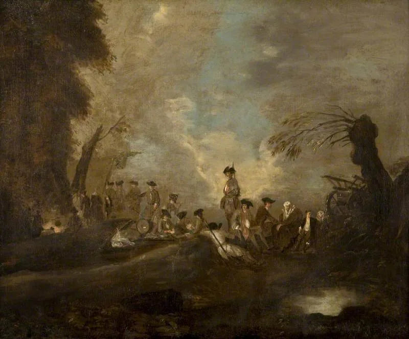Destacamento en reposo - Antoine Watteau