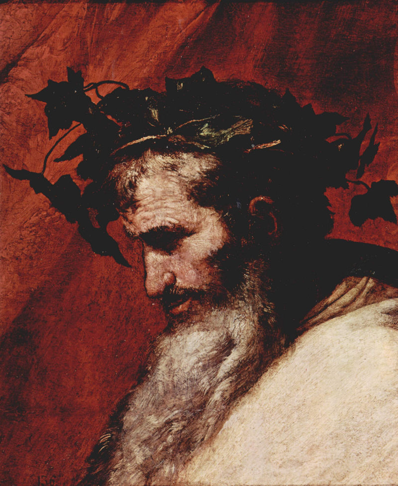 Detalle de la cabeza de Baco - Jusepe de Ribera