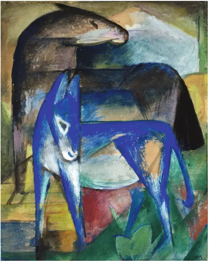 Dos burros azules - Franz Marc