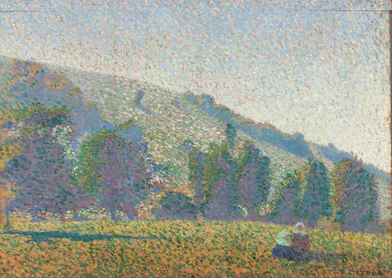 Dos bretonas en un prado - Émile Bernard