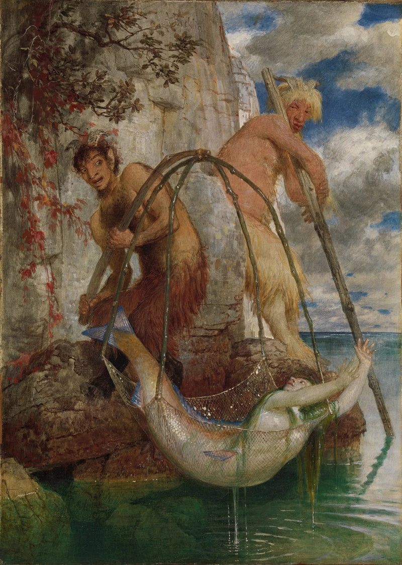 Dos cazuelas de pesca - Arnold Böcklin