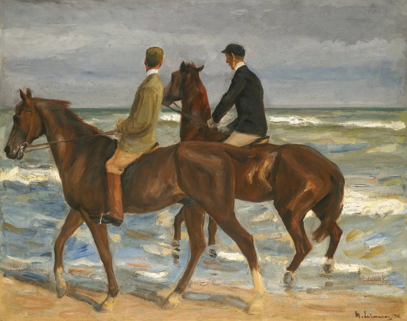 Dos jinetes en la playa - Max Liebermann