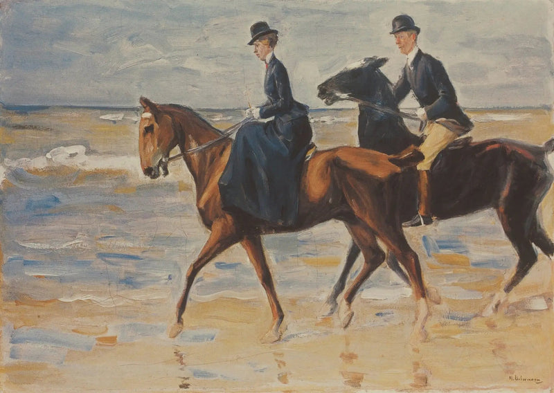 Dos jinetes en la playa - Max Liebermann