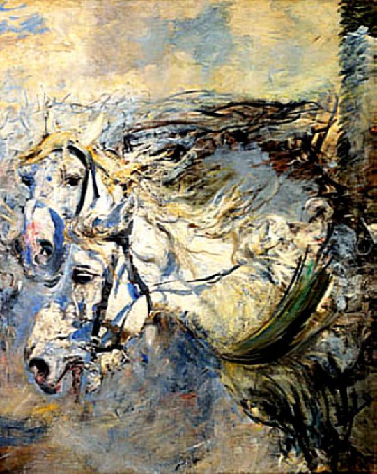 Dos caballos blancos - Giovanni Boldini