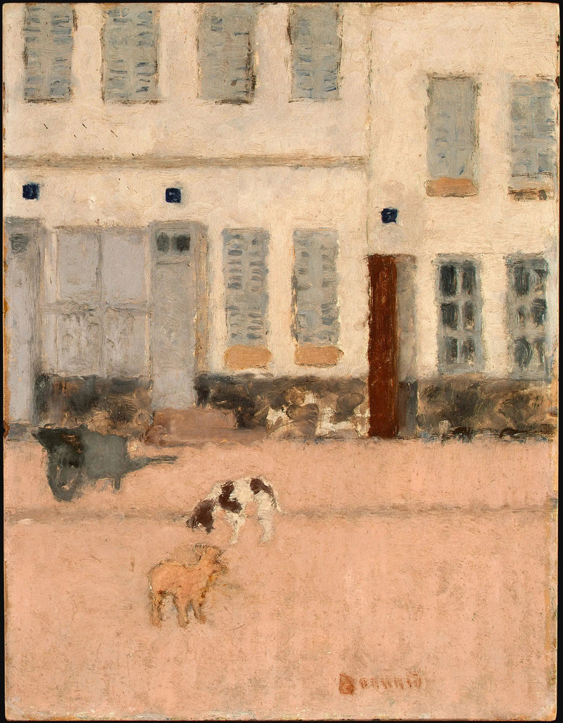 Dos perros en una calle desierta - Pierre Bonnard
