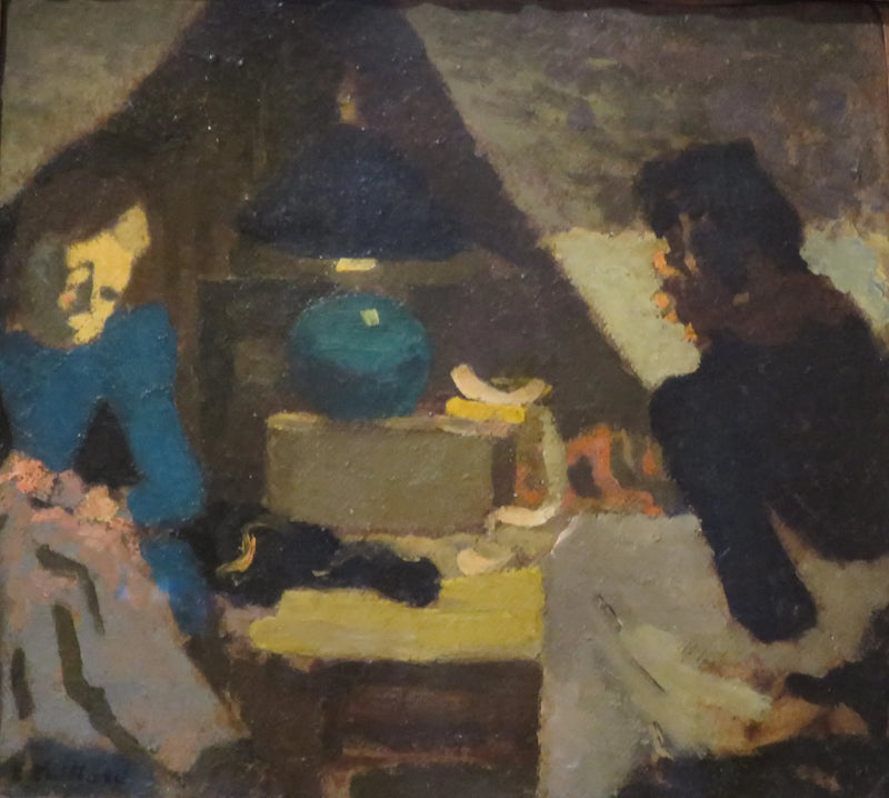 Dos costureras bajo la lámpara - Édouard Vuillard