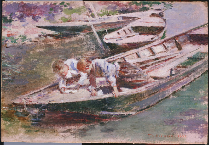 Dos en un barco - Theodore Robinson