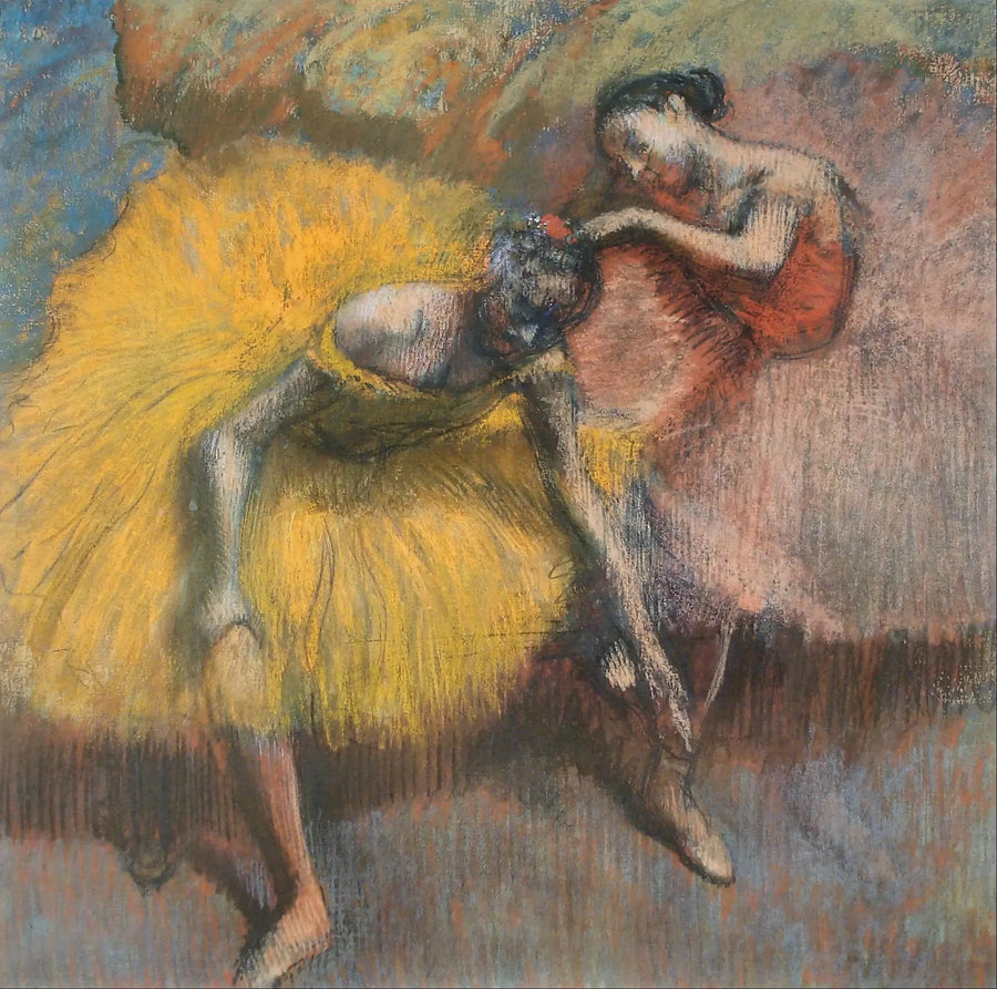 Dos bailarinas - Amarillas y rosas - Edgar Degas