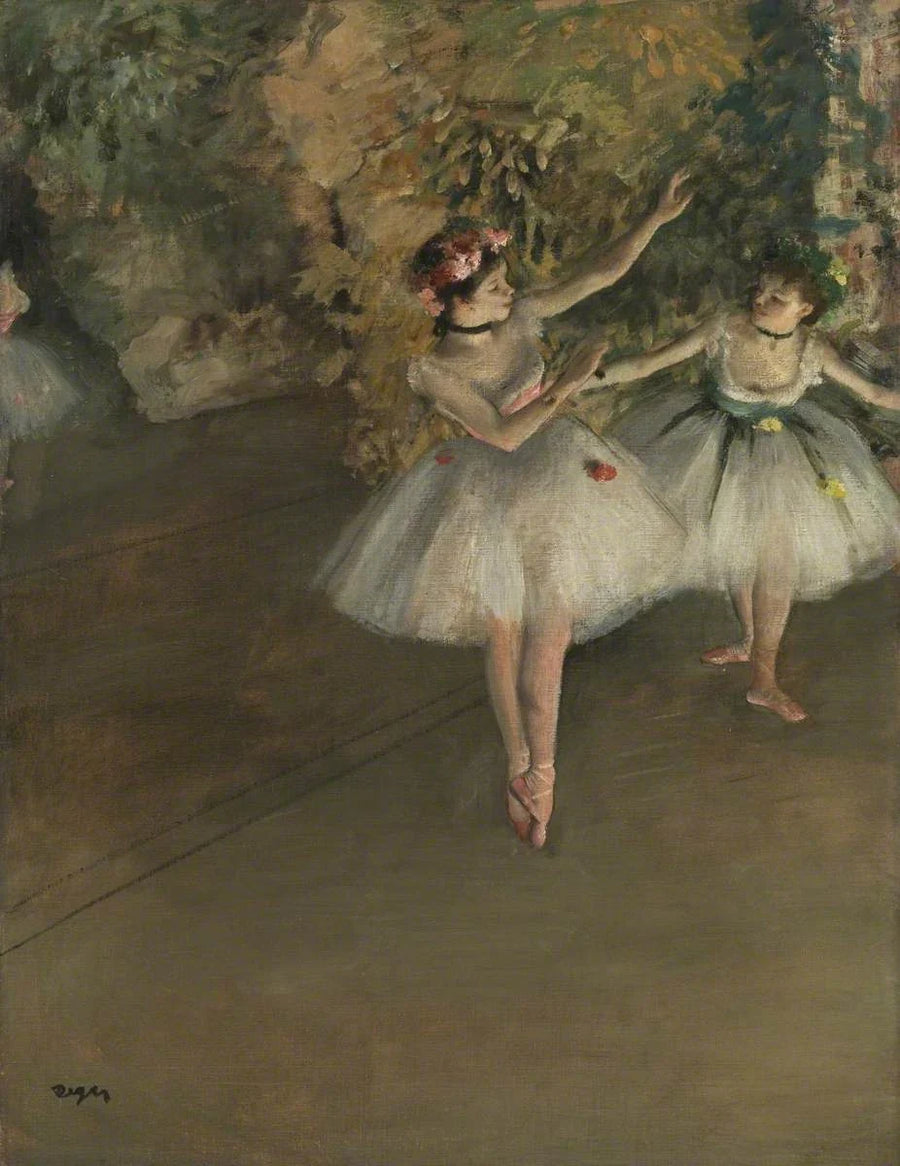 Dos bailarines en un escenario - Edgar Degas