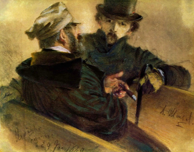 Dos electores en discusión - Adolph von Menzel