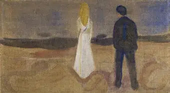 Dos Seres humanos. Los Solitarios (Frescos Reinhardt) - Edvard Munch