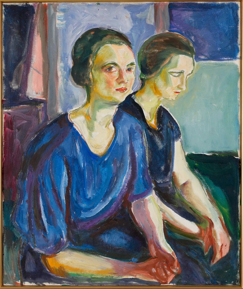 Dos Mujeres, sentadas - Edvard Munch