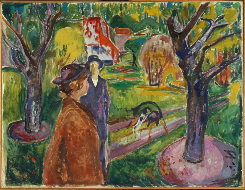 Dos mujeres en el jardín - Edvard Munch
