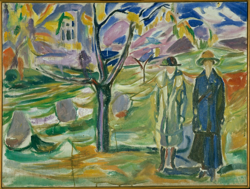 Dos mujeres en el jardín - Edvard Munch