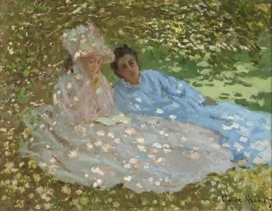 Dos mujeres en un jardín - Claude Monet