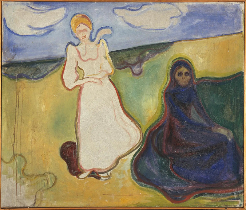 Dos mujeres en un paisaje - Edvard Munch