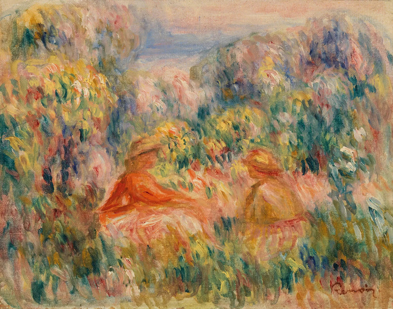 Dos mujeres en un paisaje - Pierre-Auguste Renoir