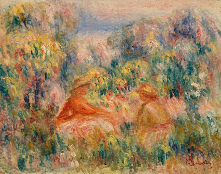 Dos mujeres en un paisaje - Pierre-Auguste Renoir