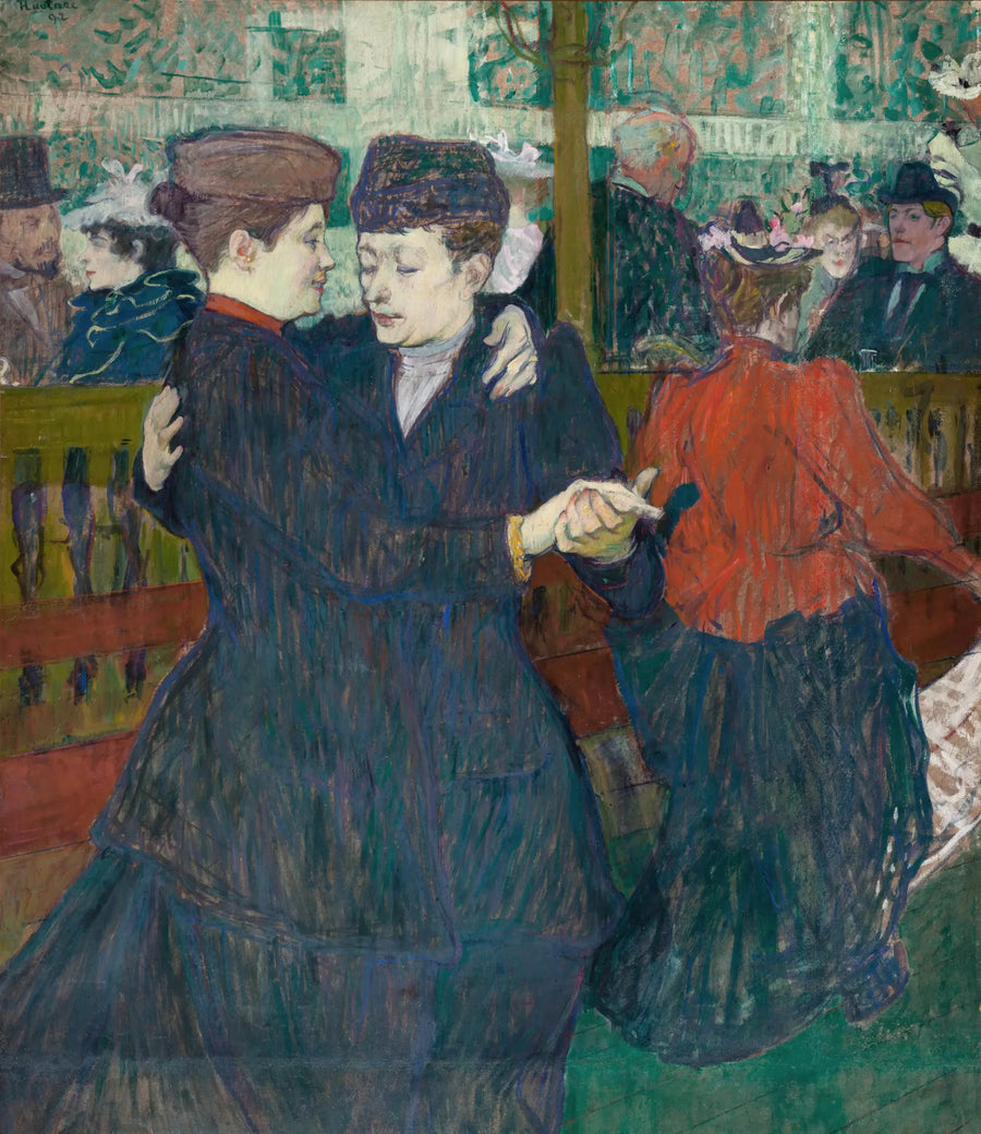 Dos mujeres bailando en el Moulin-Rouge - Henri de Toulouse-Lautrec