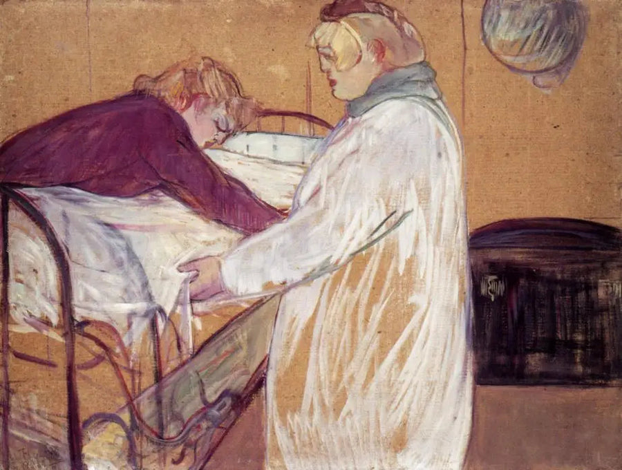 Dos mujeres haciendo su cama - Henri de Toulouse-Lautrec