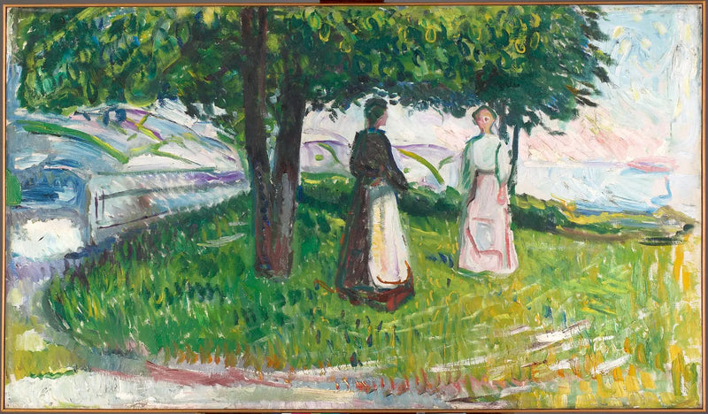 Dos mujeres bajo un árbol - Edvard Munch