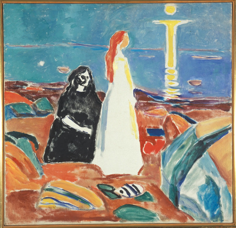 Dos Mujeres en la orilla - Edvard Munch