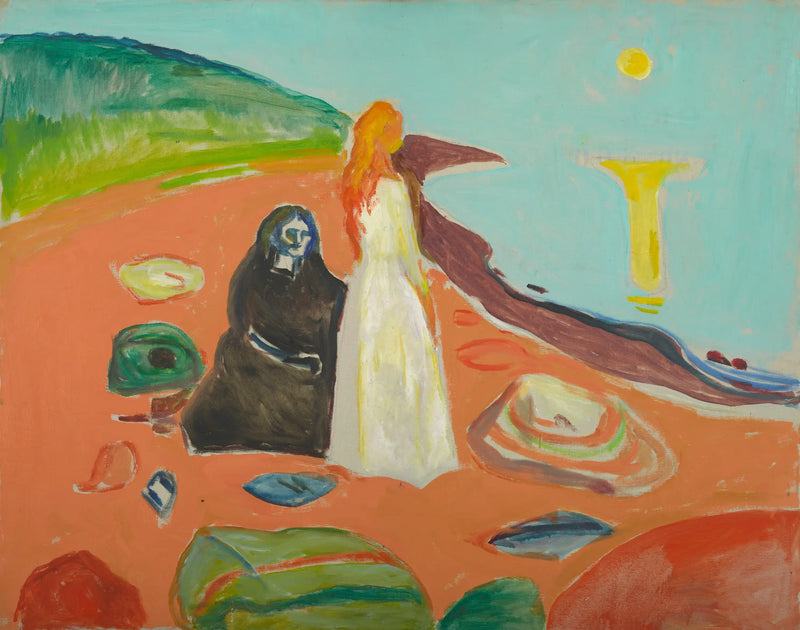 Dos Mujeres en la orilla - Edvard Munch