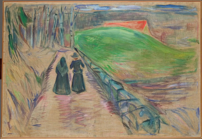 Dos Mujeres en el Camino - Edvard Munch