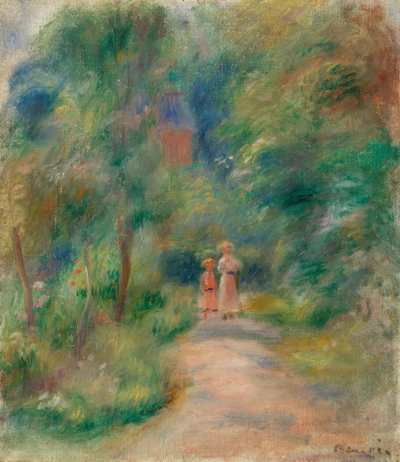 Dos figuras en un sendero - Pierre-Auguste Renoir