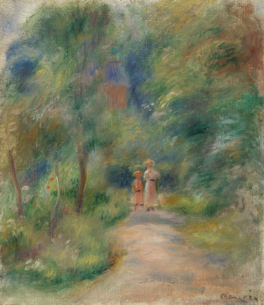 Dos figuras en un sendero - Pierre-Auguste Renoir
