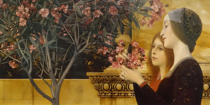 Dos chicas con un laurel rosa - Gustav Klimt