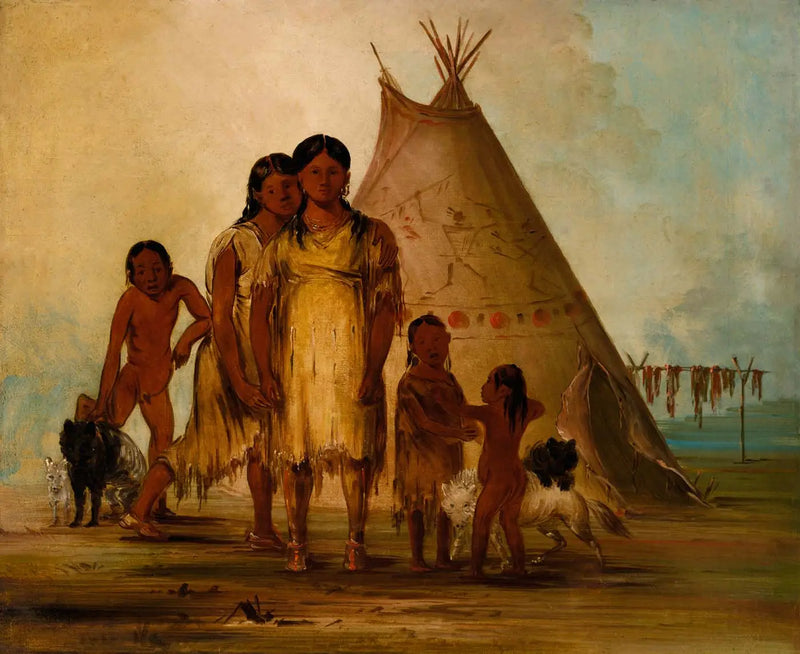 Dos chicas comanches - George Catlin
