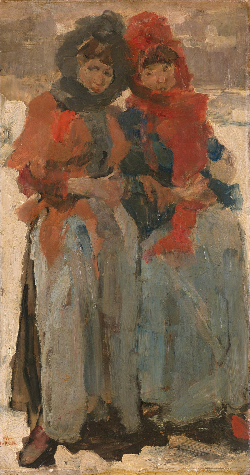 Dos niñas en la nieve - Isaac Israel