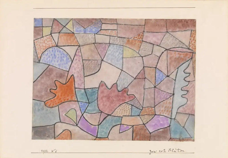 Dos flores rojas (Zwei rote Blüten) - Paul Klee
