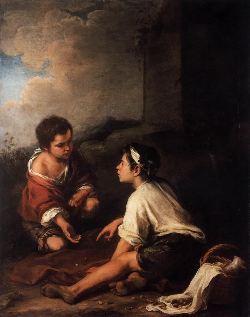 Dos niños jugando a los dados - Bartolomé Esteban Murillo