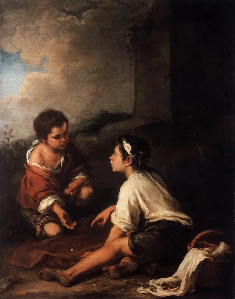 Dos niños jugando a los dados - Bartolomé Esteban Murillo
